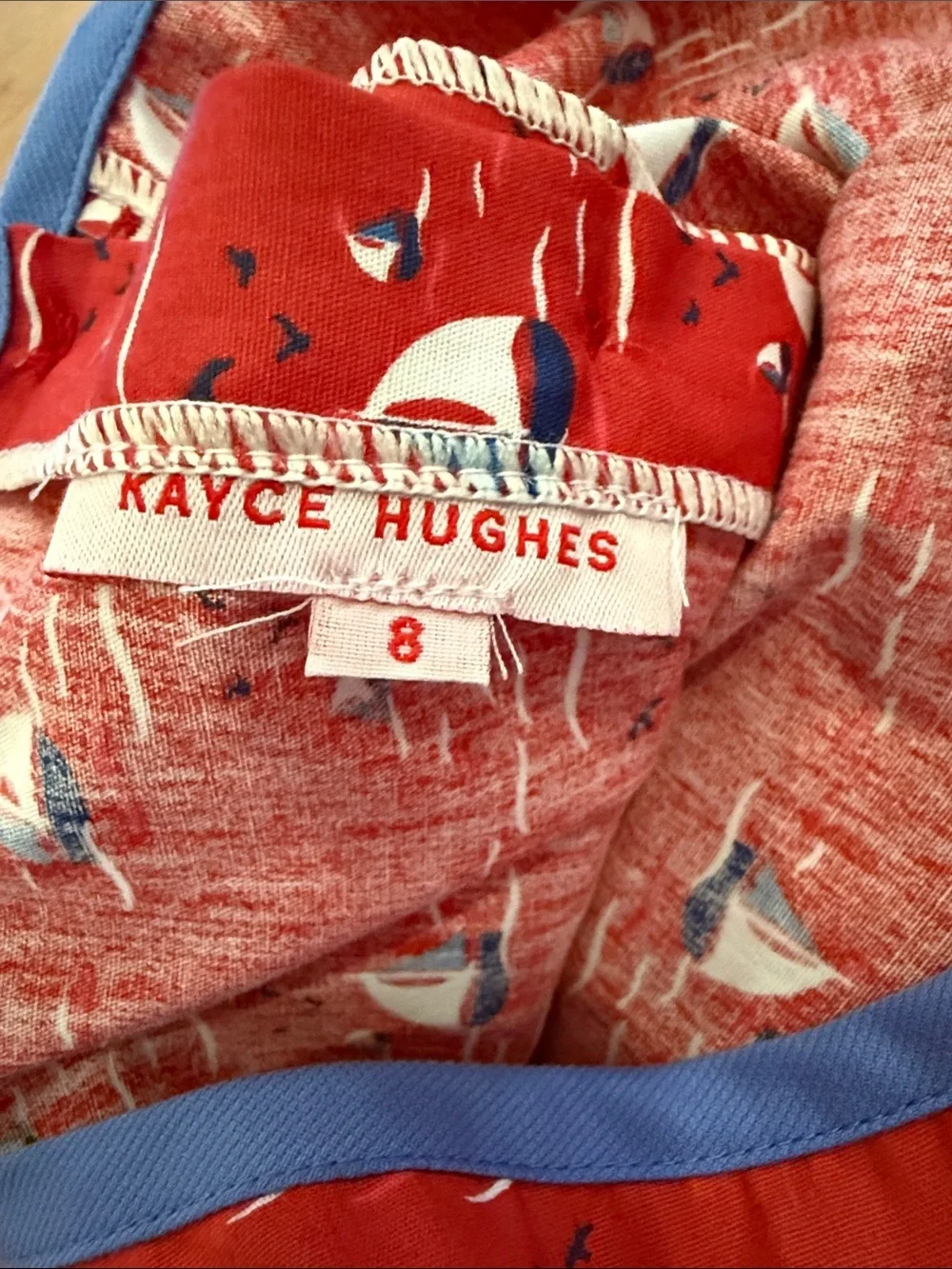 Kayce Hughes girls sailboat dress size 8 NWOT